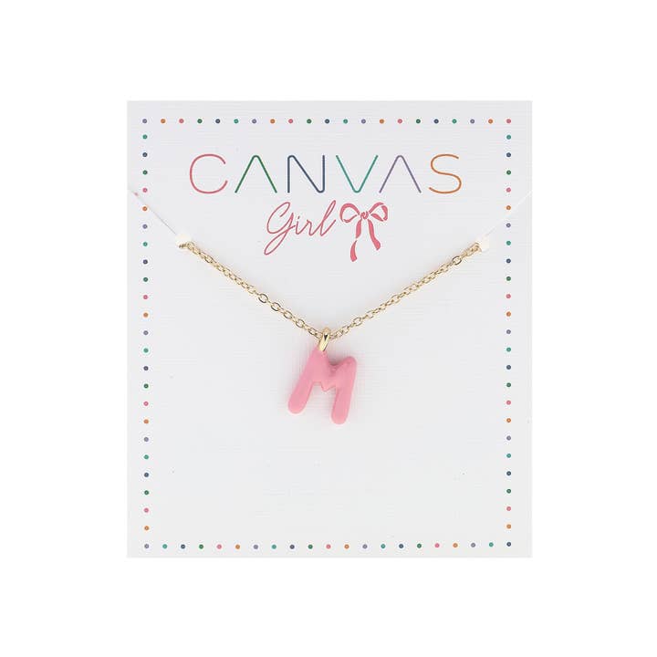 Canvas Style – Colar - Crianças por atacado – Colar Infantil com Letra Revestida de Esmalte Viola em Ouro Brilhante8