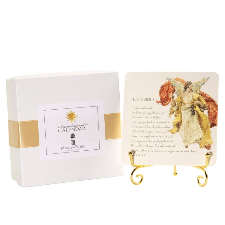 ADV000397 Classical Advent Calendar & Easel for wholesale by Maison de Papier