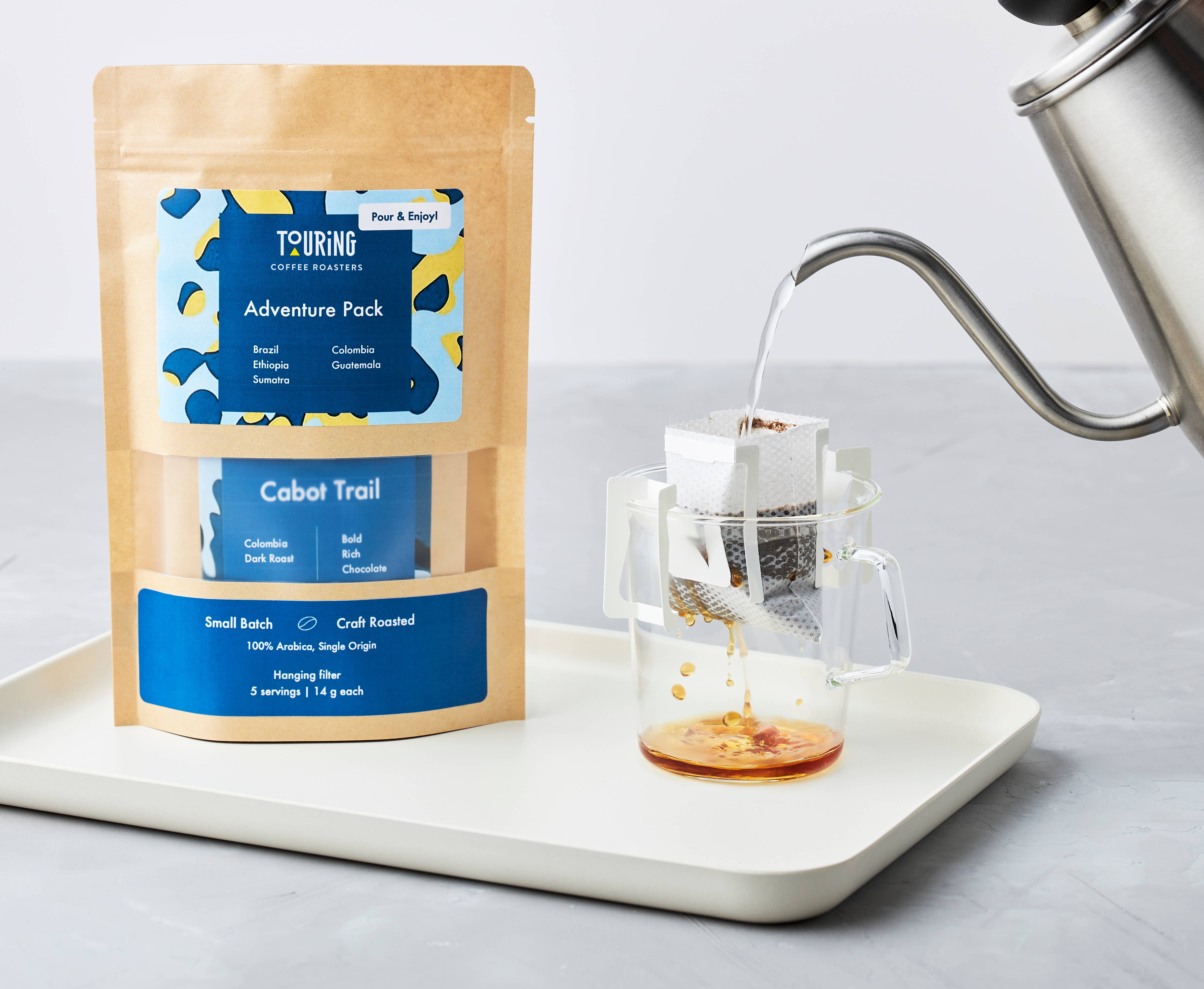 Touring Coffee Roasters - Vendita all'ingrosso Caffè macinato - Pour Over Pack | Pacchetto Varietà Adventure0