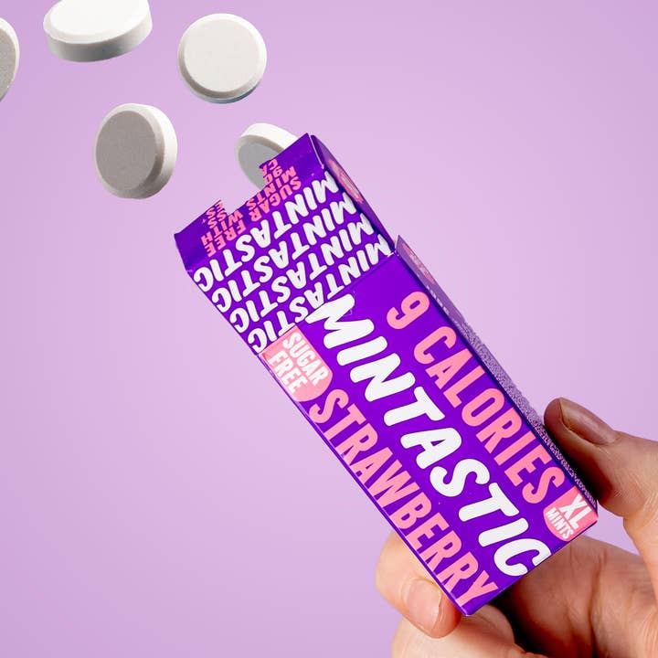 Mintastic - Wholesale Mints - Mintastic® 9 Calories Sugar Free Mints Strawberry 36g2
