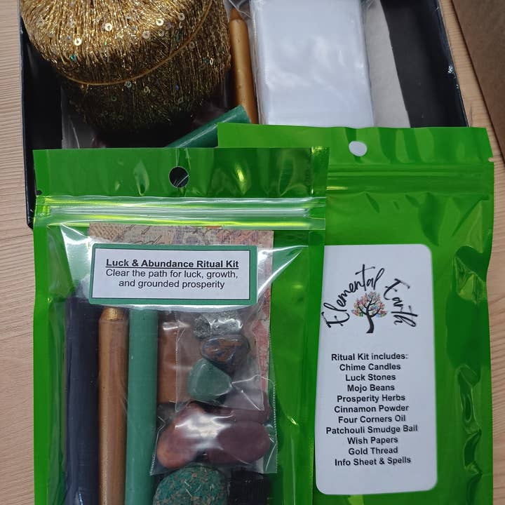 Luck & Abundance Ritual Kit for wholesale by Elemental Earth Shop