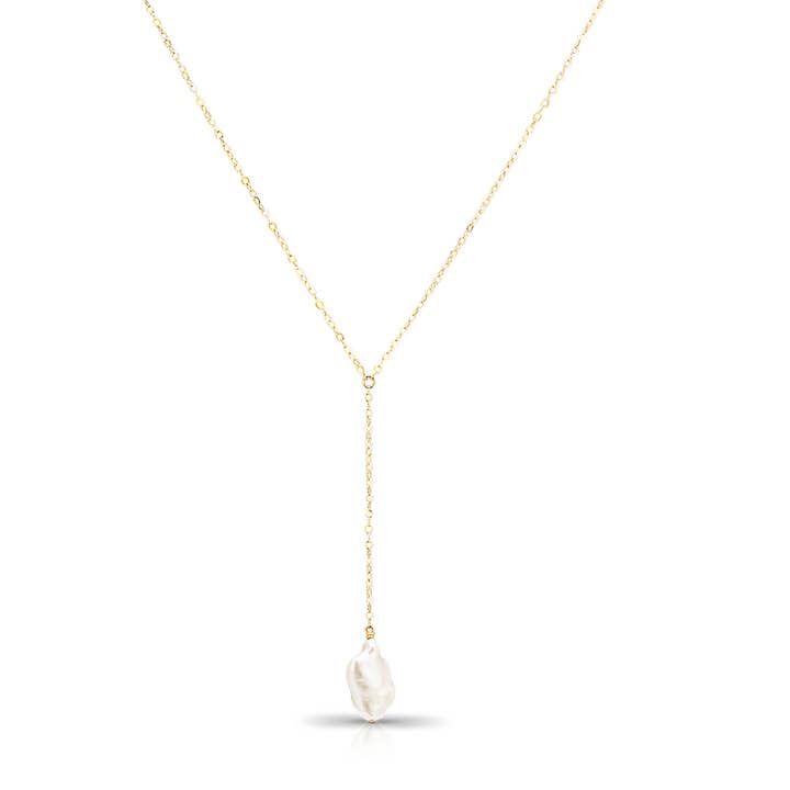 Alyssa - Lariat Halskette mit Keishi-Perle für Bräute für den Großhandel von PM Atelier