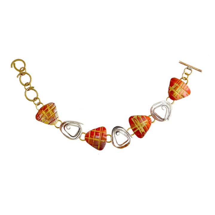 Link Armband aus Kupfer und Sterlingsilber für den Großhandel von Whitney Designs Ltd.