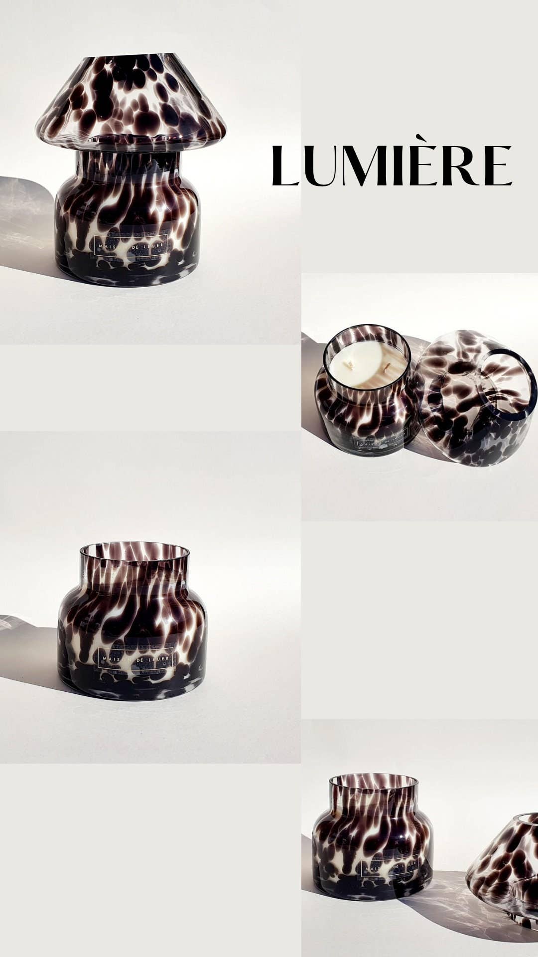 Maison De Lueur - Vente Bougie en bocal - Lumière | Lampe à bougie en forme de champignon | Bougie à double mèche6
