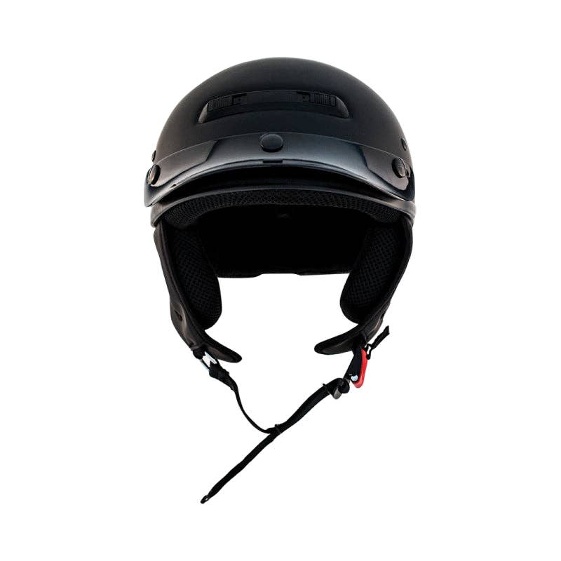 ZOX ST-225B ‘Alto Custom' Eagle Silver Motorcycle Open Face Helmet with Drop Down Visor for wholesale on Faire5