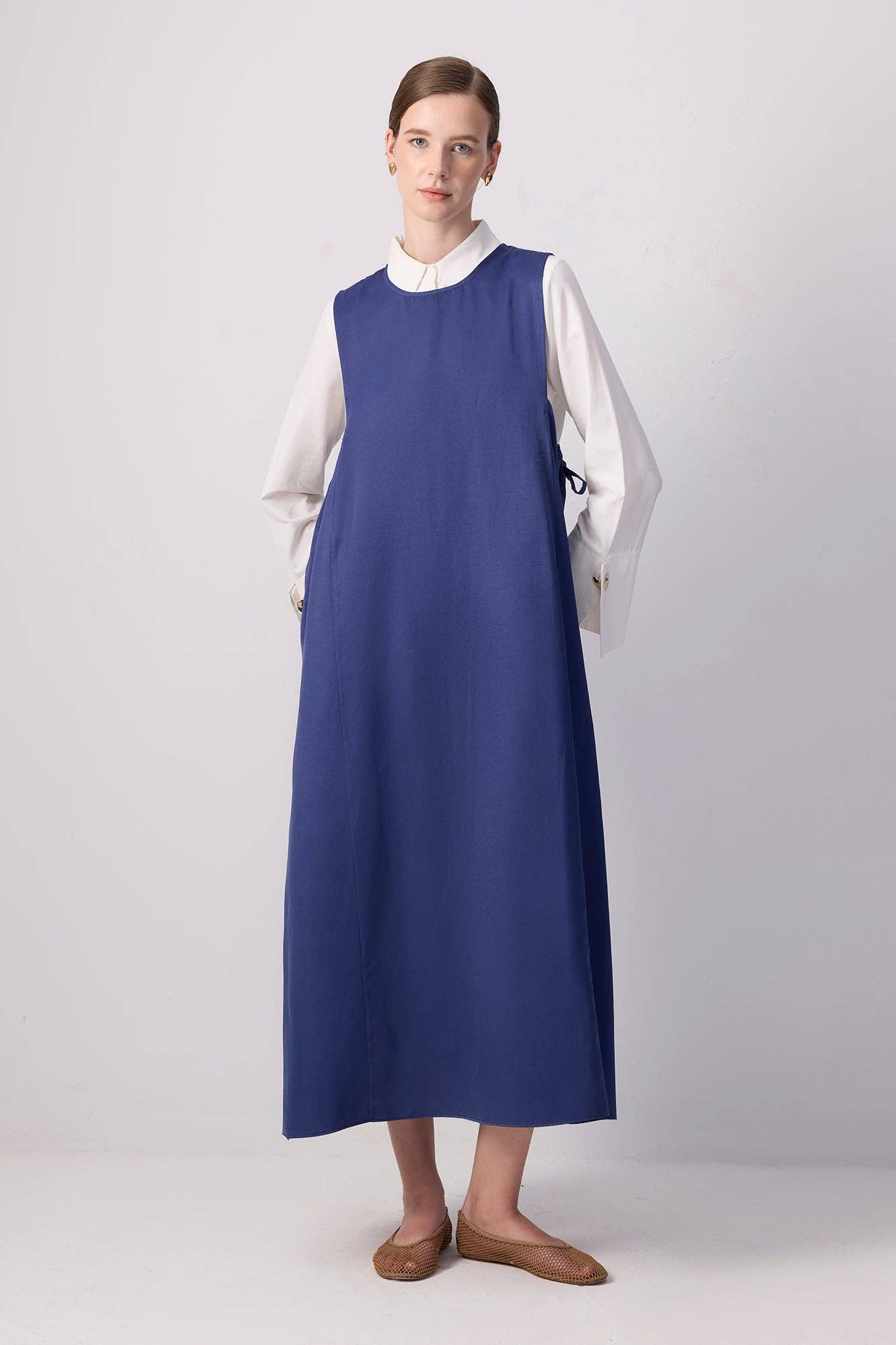 Blu Navy ABITO AMPIO ARRICCIATO in vendita all'ingrosso su Faire0