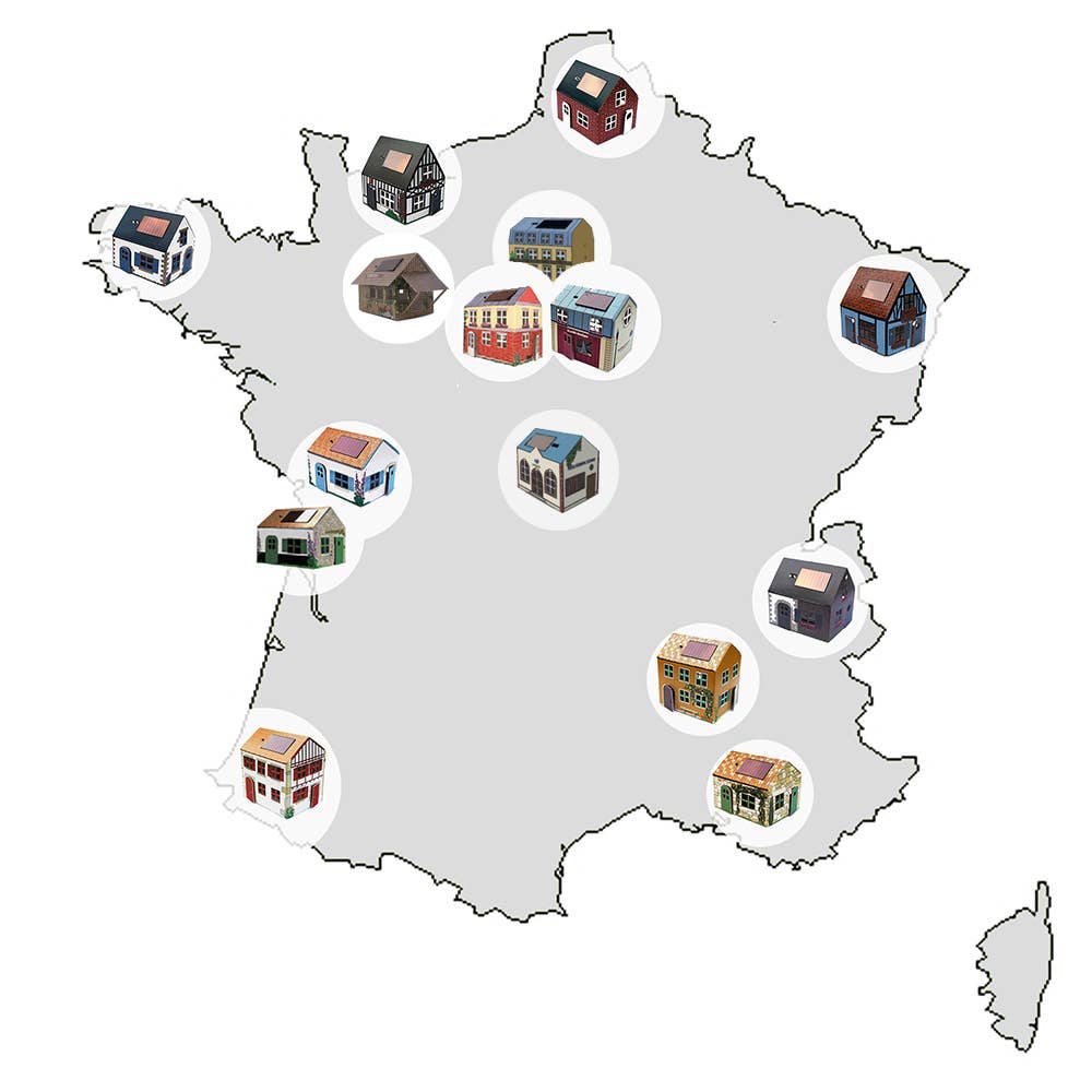 Litogami - Wholesale Night Light - Maisons de France Casagami Solar Night Lights Pack5