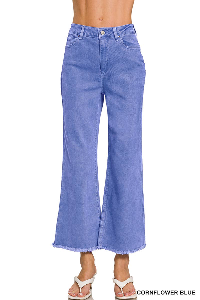 Vanilla Monkey - Vente Pantalon – femme - Pantalon taille haute et ourlet effiloché délavé à l'acide12