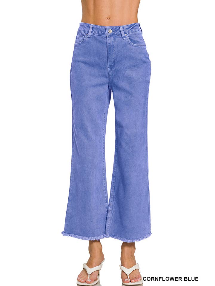 Vanilla Monkey - Vente Pantalon – femme - Pantalon taille haute et ourlet effiloché délavé à l'acide12