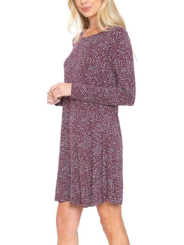 Women Long Sleeve Casual Tunic Dress Stone for wholesale on Faire1