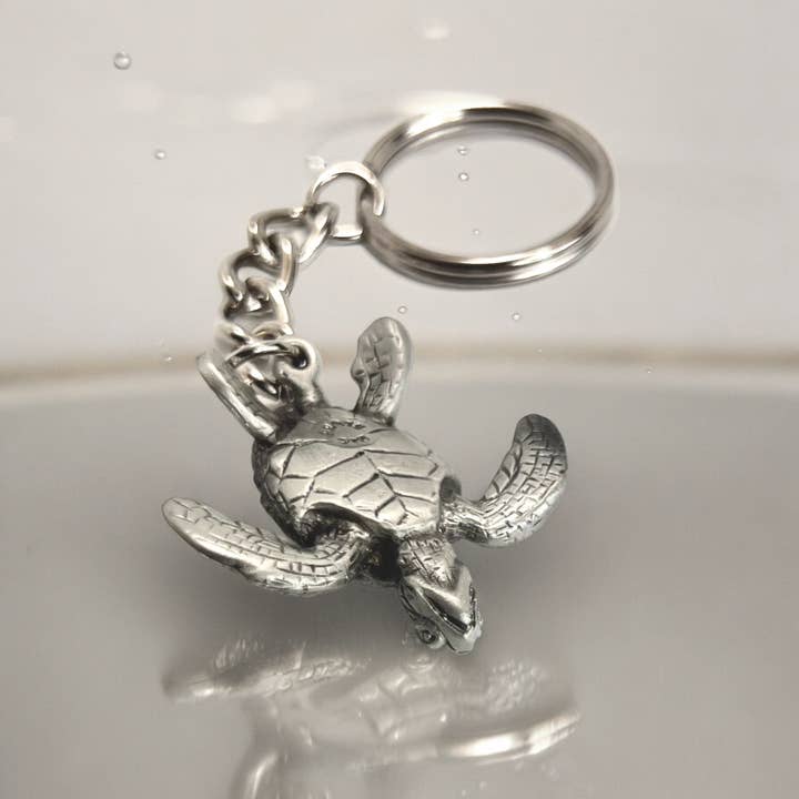 Big Blue by Roland St John - Wholesale Keychain - Unisex - Sea Turtle Keychain – Sea Life Collection – Pewter3