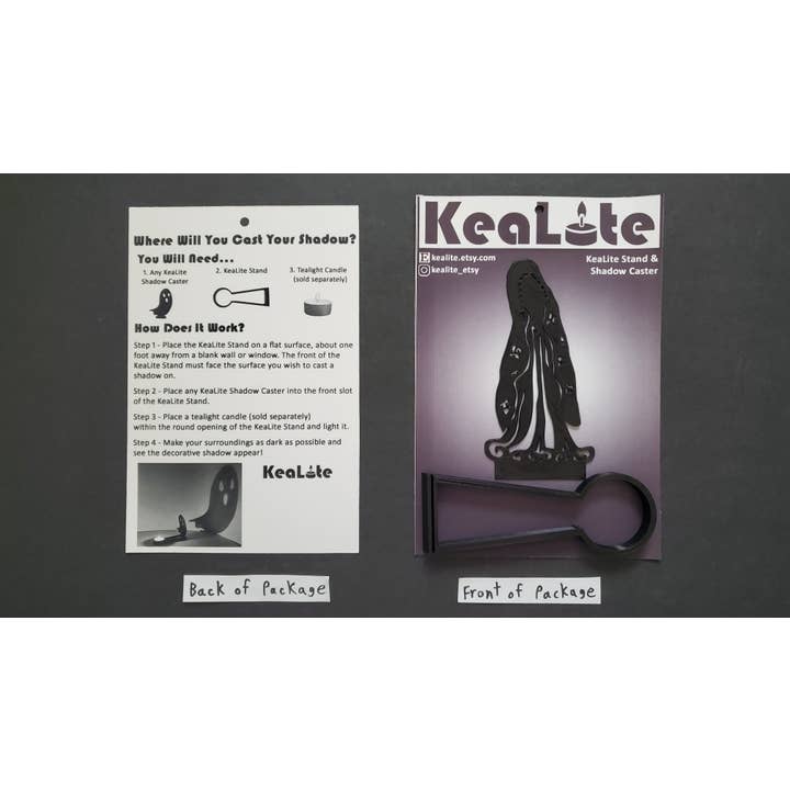 KeaLite - Wholesale Decorative Tabletop Object - KeaLite La Llorona Shadow Caster and KeaLite Stand 1