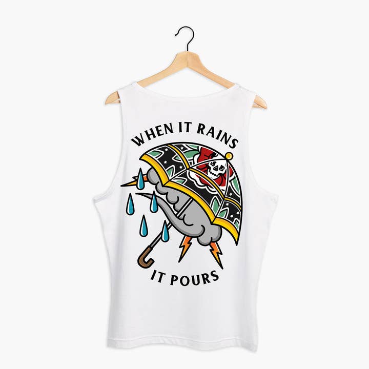 When It Rains It Pours Tank (Unisex) for wholesale by Broken Society