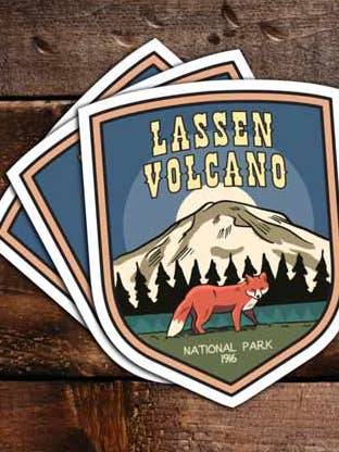 Lassen Volcanic National Park Sticker for wholesale by Hike and Draw