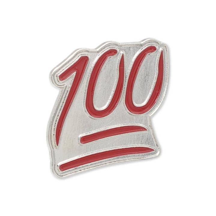 WizardPins – wholesale Lapel pin/button – 100 Emoji Hundred Percent Symbol Perfect Score Emoticon