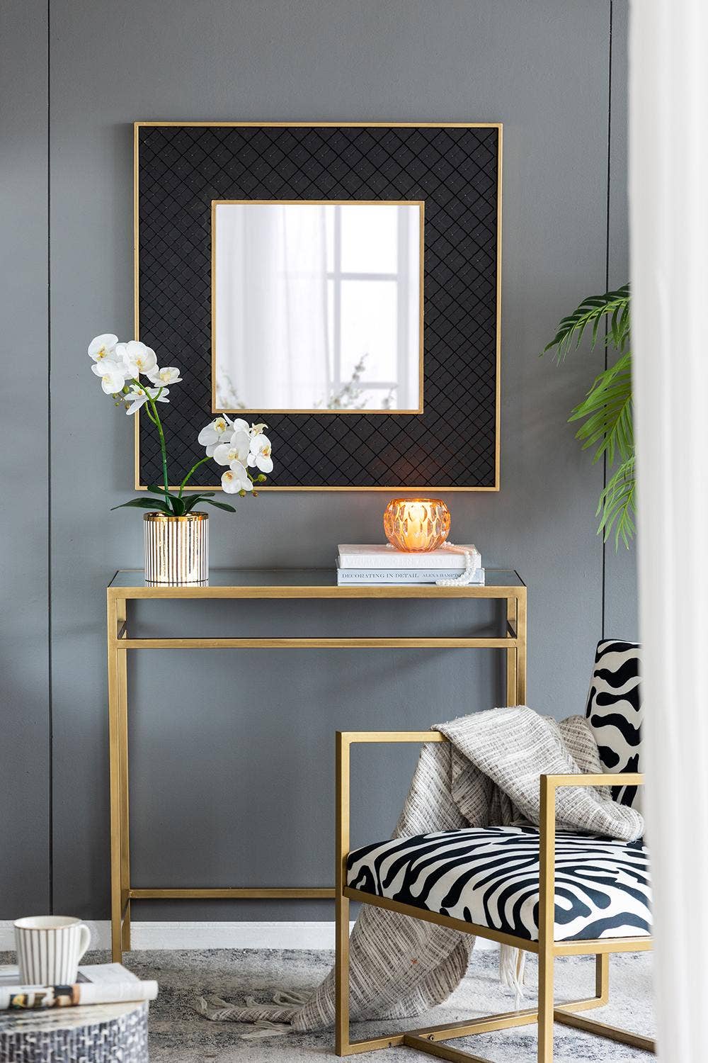 A&B Home Group Inc. - Wholesale Candle Holder - D6x4.3" Amber Candle Holder w/ Embossed Pattern - Amber6