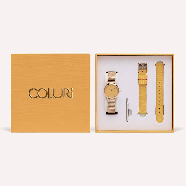COLURi - Wholesale Wrist Watch - Women's - Yellow Watch 28MM Dial3