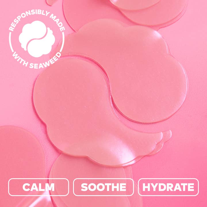 MakeUp Eraser - Wholesale Eye Treatment Mask - Hydrogel Undereye Masks - Seaweed-Based with Calming Cherry