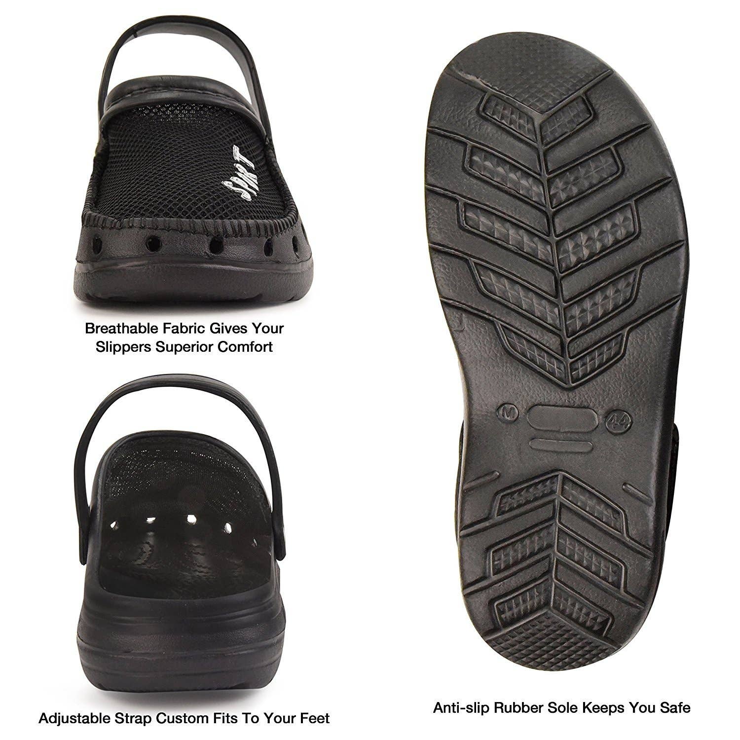 Roxoni – wholesale Träskor – herr – Mäns Lättvikt täppa med övre Mesh5