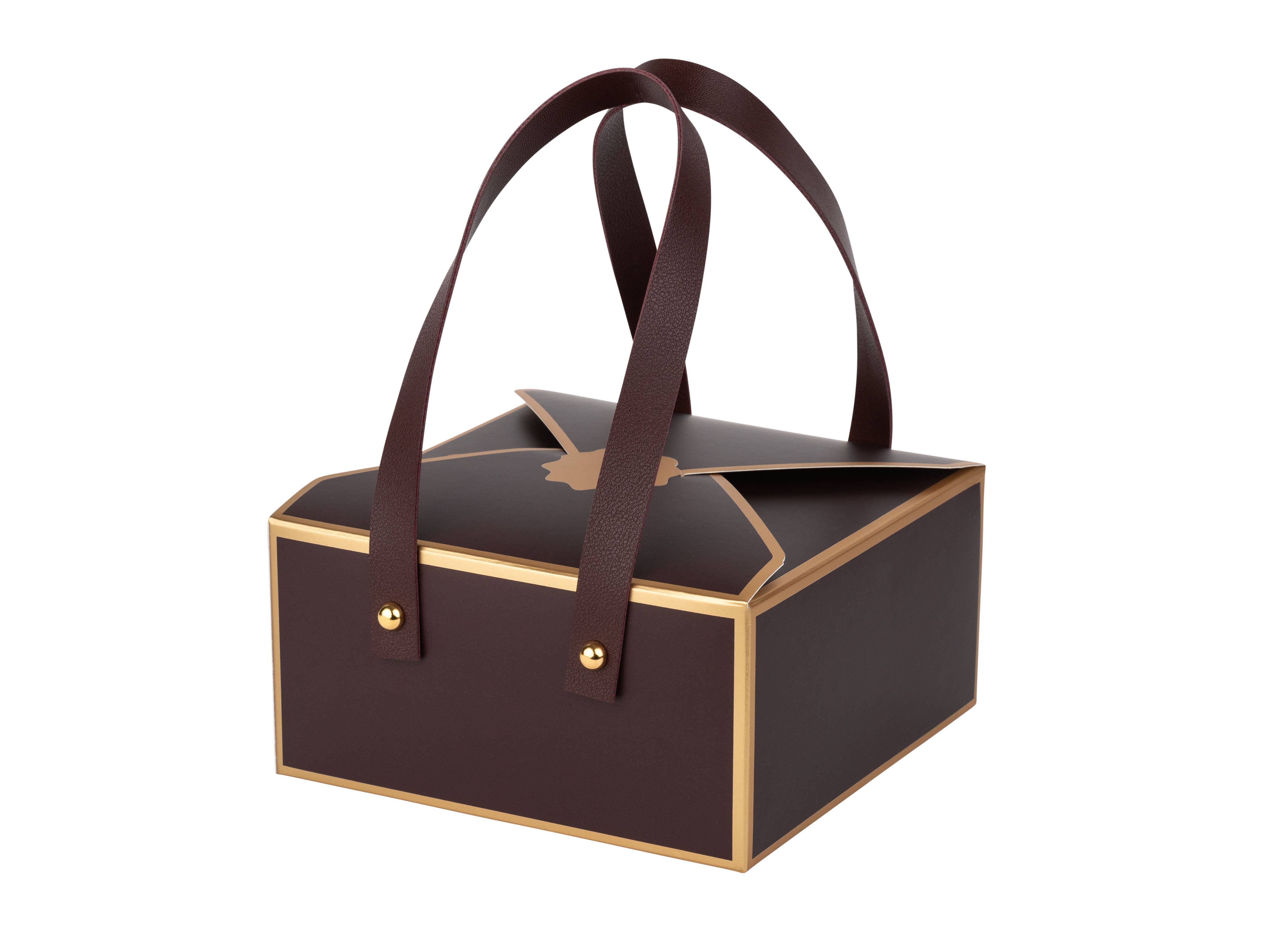 Hammont - Wholesale Gift Box - Elegant Gift Box with Faux Leather Handle (4 Pack)7