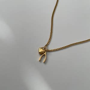 Wishbone Necklace Bronze