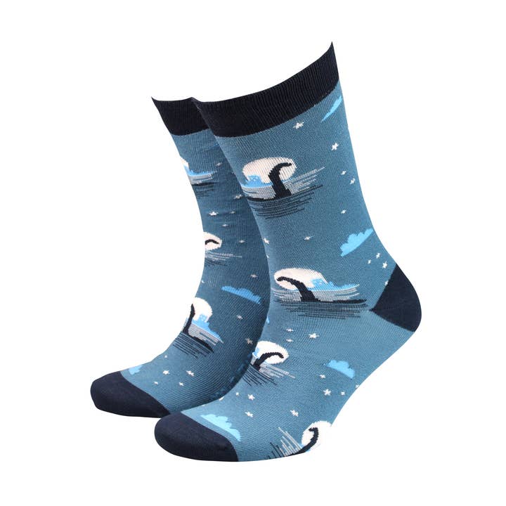 Smiling Faces – wholesale Socks – Men's – Moonlight Nessie - Men's Bamboo Socks 0