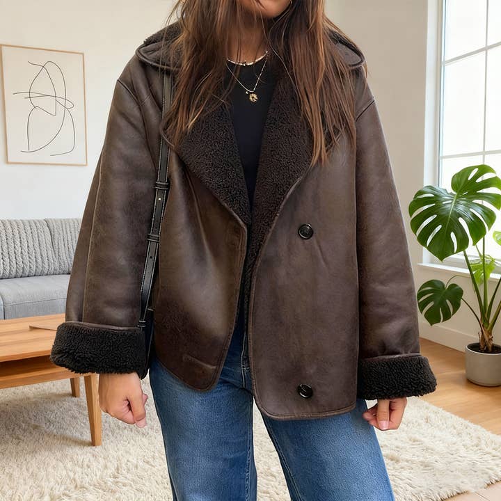 Lockeres Pelz-Einteiler-Reversmode-Warmjacke für den Großhandel von Lily Clothing