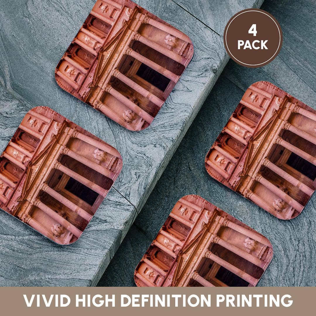 3dRose - Wholesale Coasters - 3dRose, Yellow Treasury Becomes Rose Red in Afternoon, Petra Jordan., Coaster12