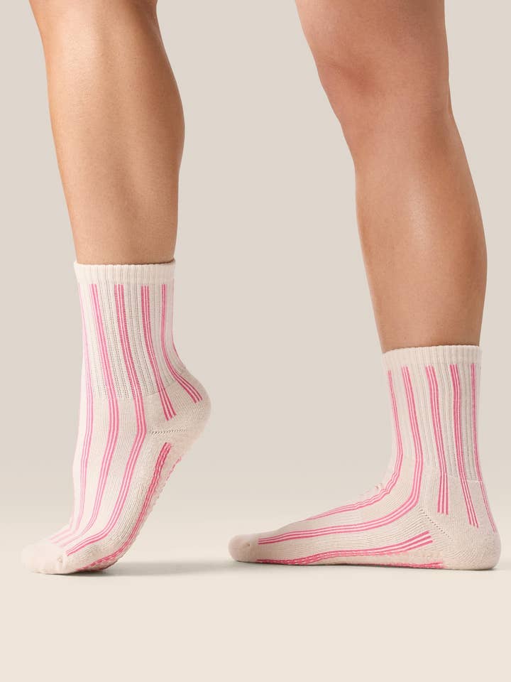 Crew Non Slip Grip Socks - Rosa Carnival for wholesale by MoveActive