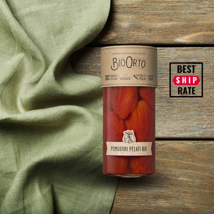 Bio Orto Organic Whole Peeled Tomato 19.4 oz (550g) for wholesale by Casacella Foods