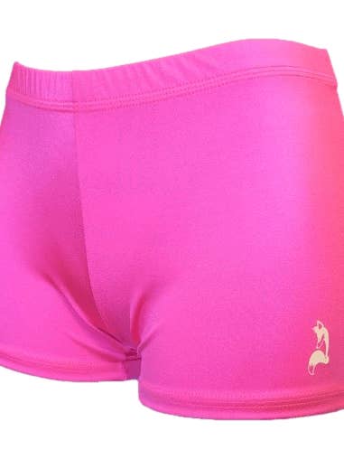 NEW Hot Pink Lycra Performance Shorts for wholesale by Foxy's Leotards
