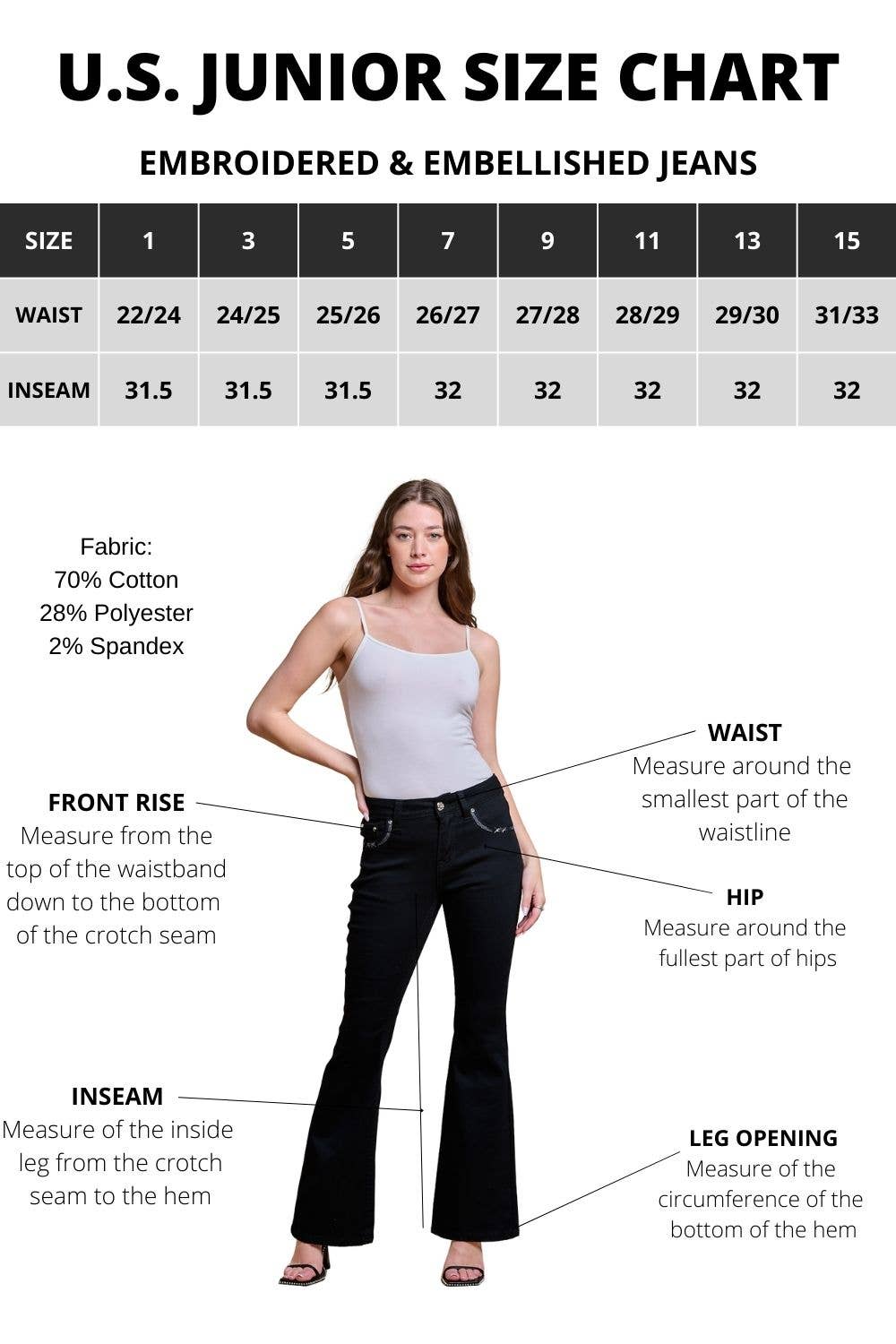 Black WF-006 FLARE STRTCHY WOMEN'S BLING JEANS WESTFIELD EAGLE for wholesale on Faire2