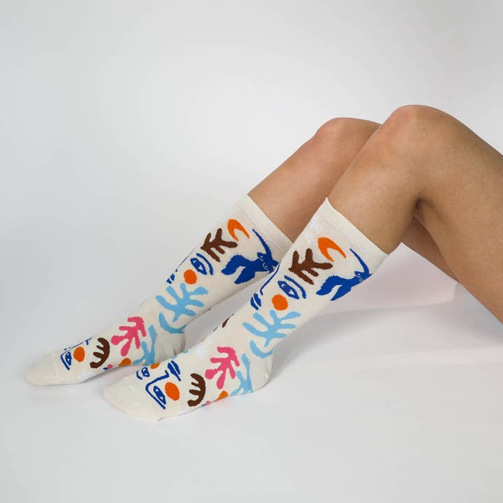 Yellow Owl Workshop - Wholesale Socks - Women's - Small Socks - Matisse Art Socks1