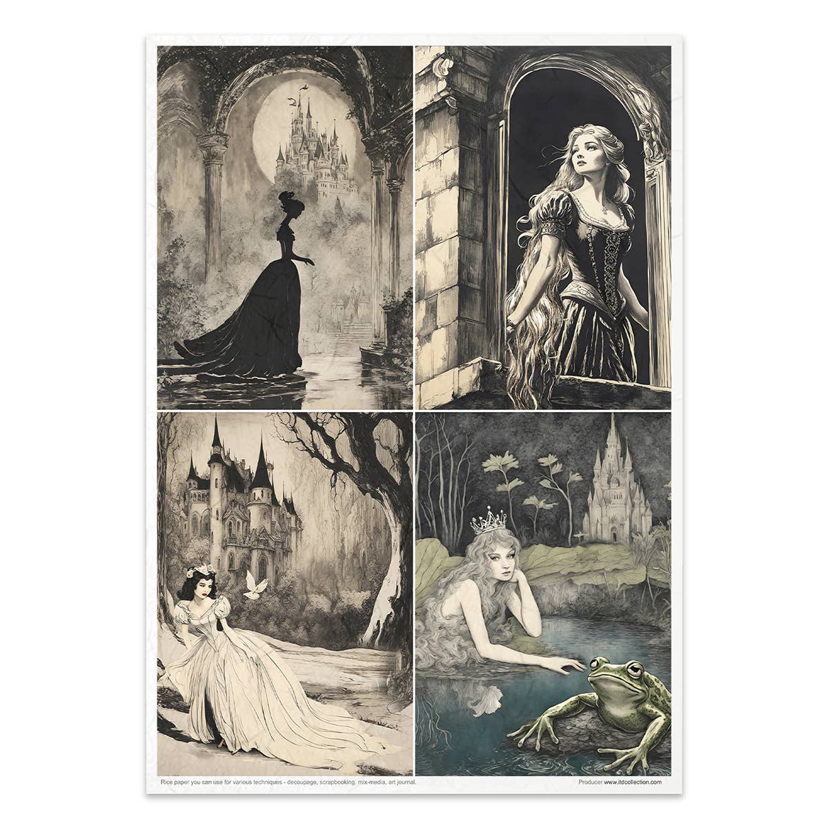 ITD Collection - Vente Matériels de bricolage - RP080 - Set Créatif de Papier de Riz - 11 feuilles format A4 (21 x 29,7 cm)7