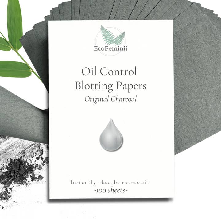 Charcoal Oil Control Blotting Papers – Max Absorbency Oil Control Paper for T-Zone & Face – Clean, Clear, Matte Skin for wholesale by EcoFeminii Ltd.