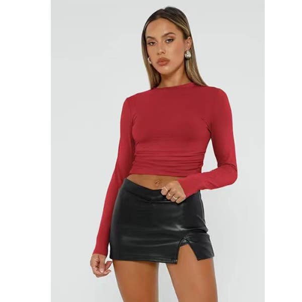 Hope & Sunshine – wholesale T-shirt (utan tryck) – Dam – 43 Färger Solid Slim Topp23