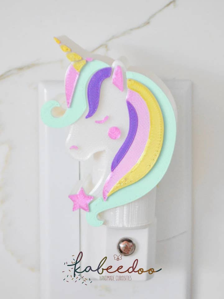 Unicorn night light nursery, kid room decor for wholesale by Kabeedoo