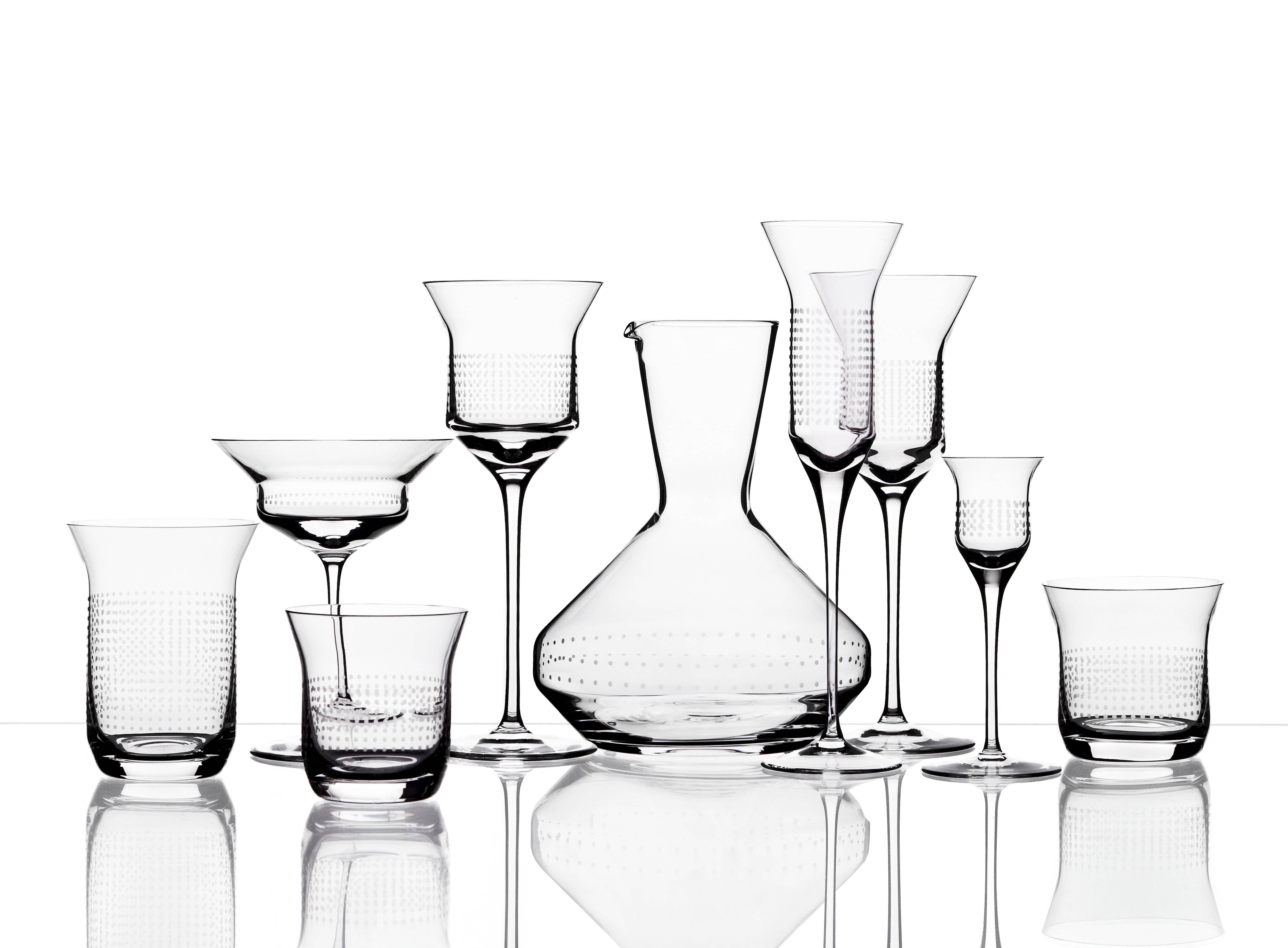 MCSouvenir & Gift | Maryland China - Vendita all'ingrosso Bicchieri da vino - Bicchiere da vino bianco in cristallo Bomma Dots da 6,8 once - Set di 21