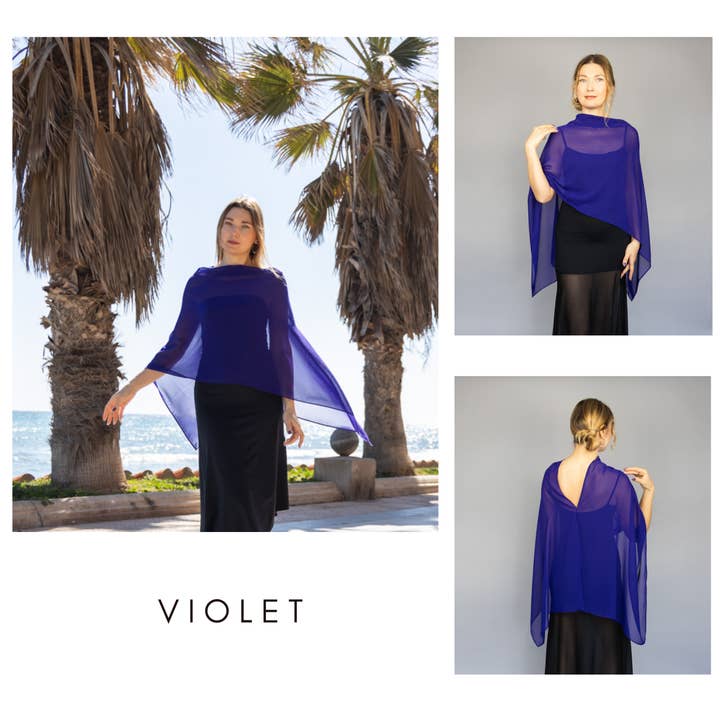 BridalSpain - Wholesale Capelet - Women's - Avocado Green Sheer Greek Style Capelet Chiffon Wrap42