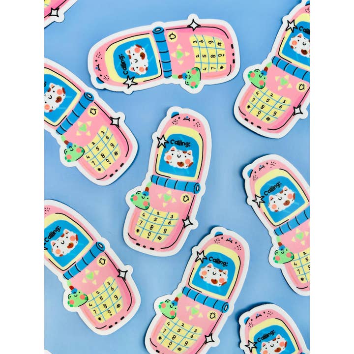 Kat Flip Telefon vinylklistermærke Vandtæt og Tåler opvaskemaskine for engroshandel hos Bloemkolie