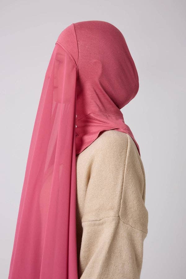 Akoya Hijabs - Vendita all'ingrosso Hijab - Donna - Hijab Istantaneo 2 in 1 in Chiffon con Copertura Completa4