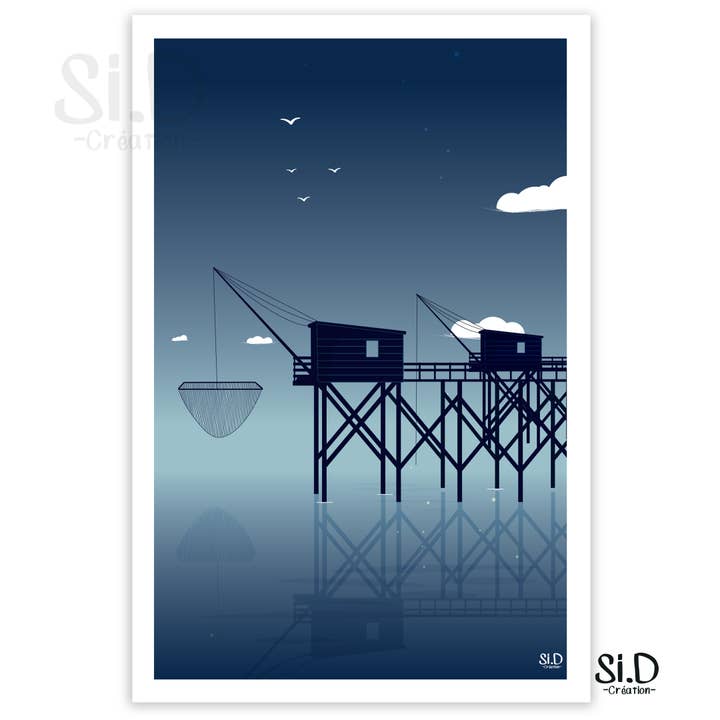 Cartaz 2 Carrinhos Noite por atacado de Si.D