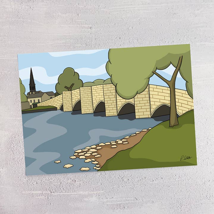 Bakewell, Peak District Print for wholesale by Lisa Swift Illustrations