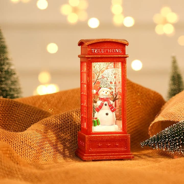 UZ Wholesale Store - Wholesale Christmas Decoration - Christmas Lights And Oil Lamps In Unwatered Phone Booth1