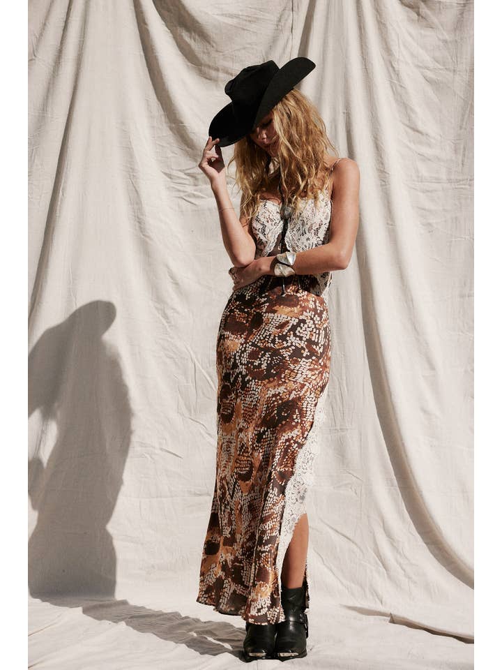 Citrine Viper Casablanca Slip Dress for wholesale on Faire