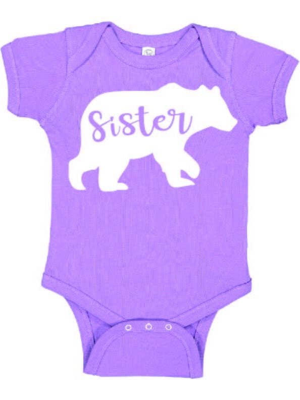 Sister Bear Onesie for wholesale by One Strange Bird