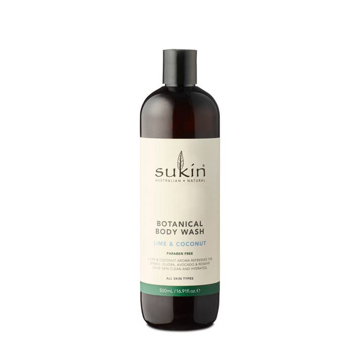 Sukin UK - Wholesale Body Wash/Shower Gel - Botanical Body Wash - Lime and Coconut 500ml