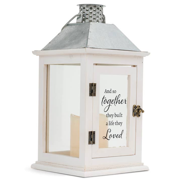 Magnolia - Wholesale Lantern - Lantern Together They Built Small White