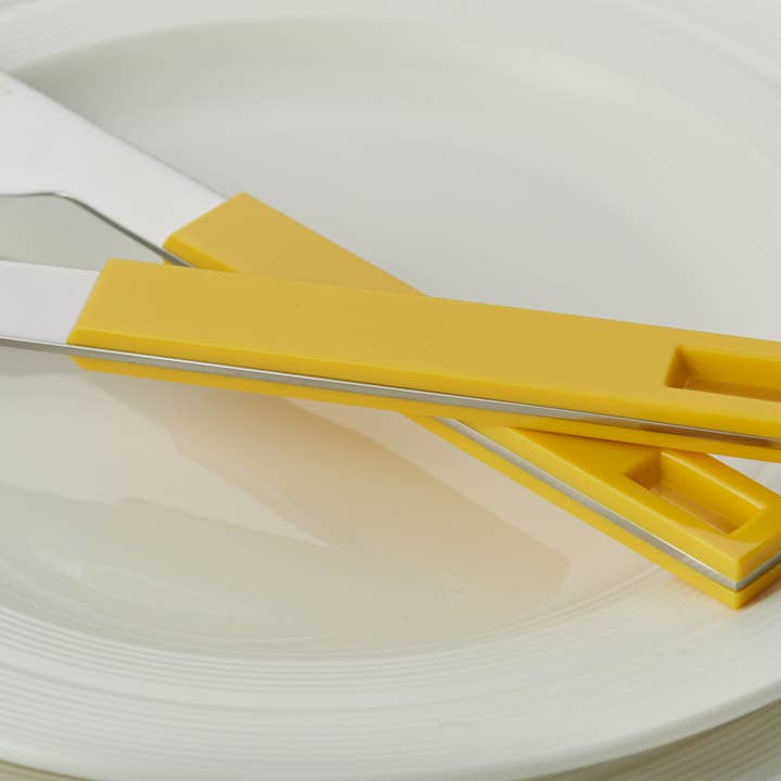 ANNOVA - Wholesale Flatware Set - ANNOVA Block Handle Silverware Set 20 Pieces Color Modern Style Flatware7