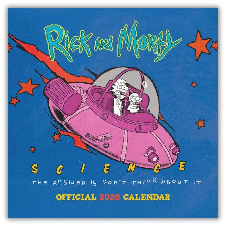 RICK AND MORTY 2026 SQUARE CALENDAR for wholesale by Danilo Promotions Ltd